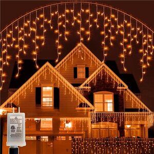 Halloween Icicle Lights Orange Lights Outdoor